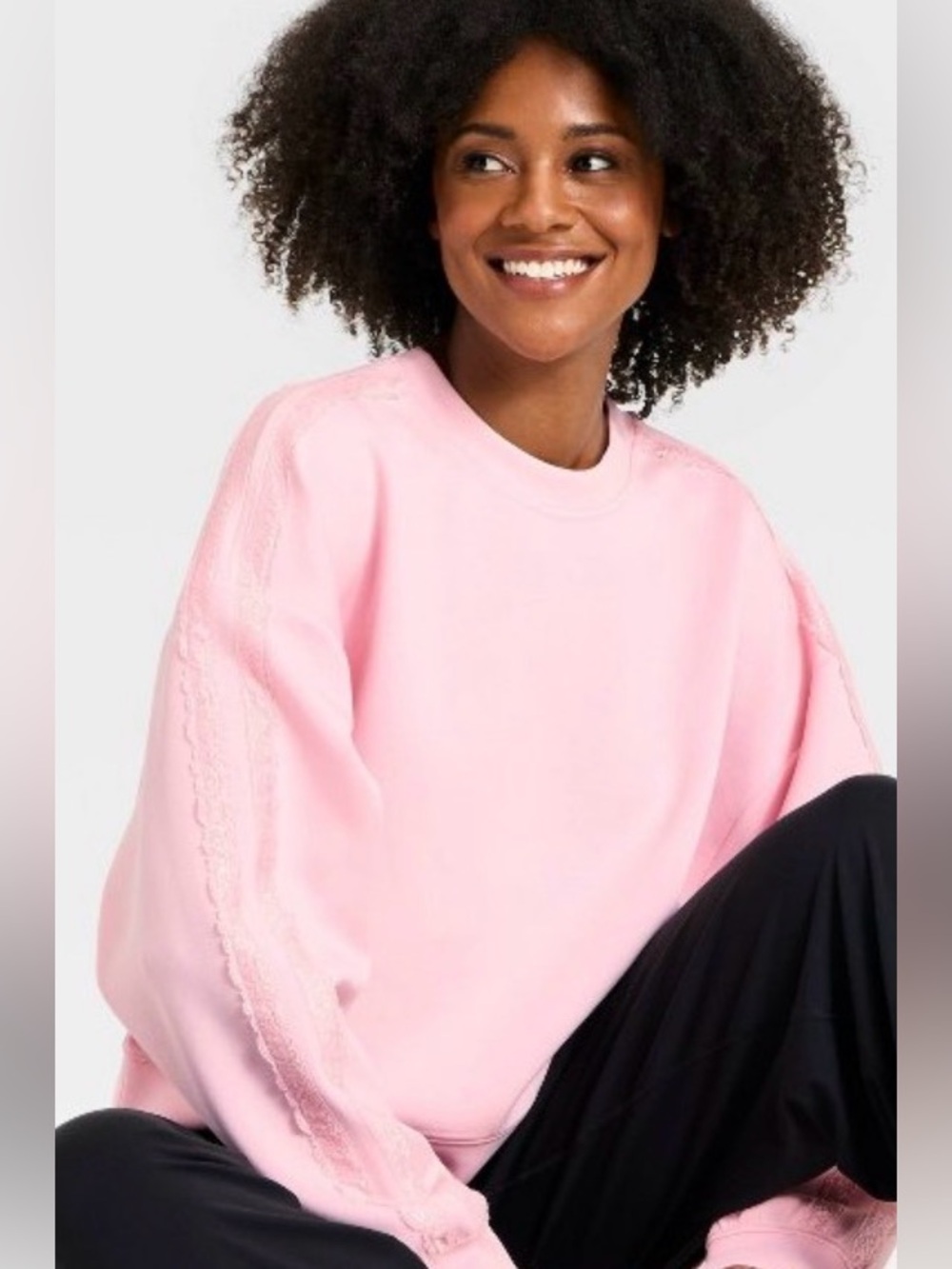 Target All in Motion Pink Crewneck Scuba Pullover